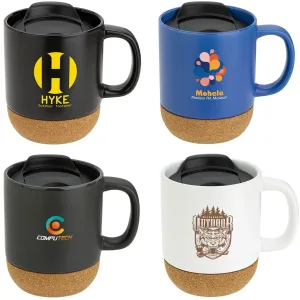 Custom Cork-Base Ceramic Mug (12 oz) 